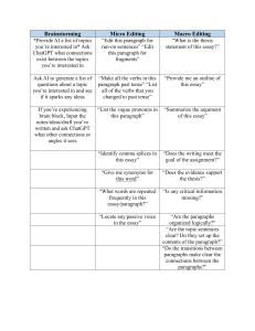 AI Writing & Editing Guide: Brainstorming to Macro Edits