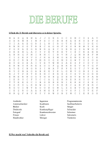 Deutsches Arbeitsblatt zu Berufen: Wortschatz & Dialogübung