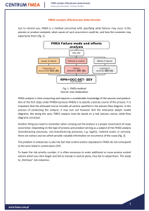 FMEA Analysis Effectiveness: Determinants & Best Practices