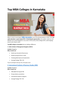 Top MBA Colleges in Karnataka: Rankings, Placements & ROI