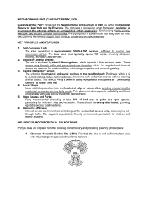 Clarence Perry's Neighborhood Unit Concept: Principles & Significance