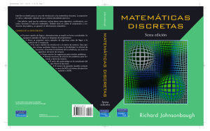 Matem&aacute;ticas Discretas - Sexta edici&oacute;n de Richard Johnsonbaugh