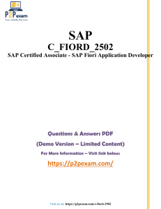 SAP Fiori Application Developer C_FIORD_2502 Exam Q&A