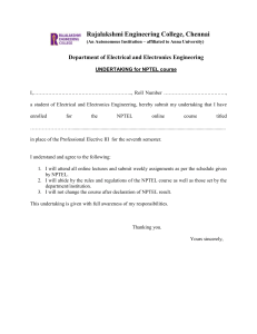 NPTEL Course Undertaking - EEE Student Form