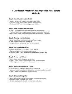 7-Day React Practice Challenges for Real Estate Web Development
