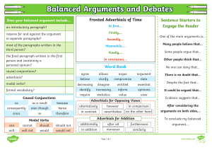 Balanced Arguments & Debates: Writing Guide with Examples