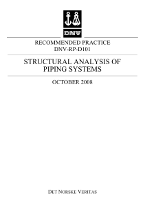DNV-RP-D101: Structural Analysis of Piping Systems - Recommended Practice