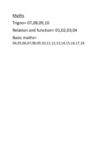 Maths Topics: Trigonometry, Relations, Functions, Basic Math Chapters