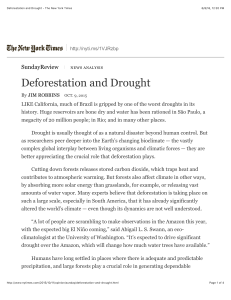 Deforestation and Drought: Amazon's Impact on Global Climate