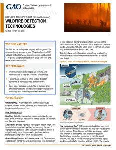 GAO Spotlight: Wildfire Detection Technologies & Analytics