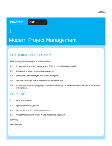 Modern Project Management: Chapter 1 - Introduction & Importance