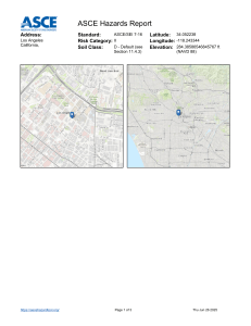 ASCE Hazards Report: Los Angeles Seismic Design Data (ASCE/SEI 7-16)