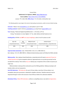 ME681 Mathematics for Engineers Course Policy - IITK 2025-2026