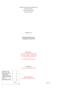 High School Math 9: Designing a Product Plan with Variations