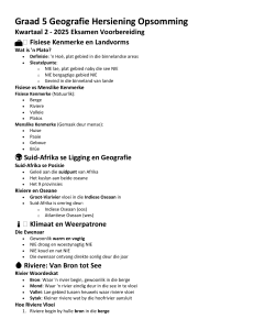 Graad 5 Geografie Hersiening Opsomming