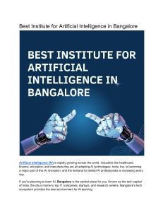 AI Institutes in Bangalore: Best Courses & Career Opportunities