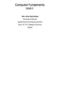 Computer Fundaments: Number Systems, Binary Arithmetic & Logic Gates