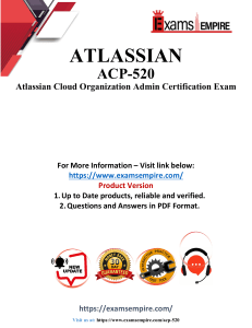ACP-520 Exam Questions: Atlassian Cloud Admin Certification