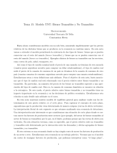 Tema 15: Modelo TNT - Bienes Transables y No Transables