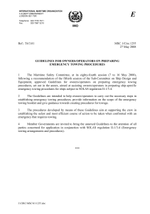 IMO Guidelines: Emergency Towing Procedures for Ship Owners/Operators