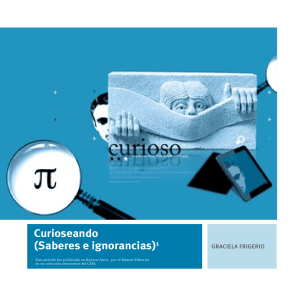 Curioseando: Conocimiento, Ignorancia y Educaci&oacute;n