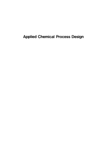 Applied Chemical Process Design | Chemical Engineering Reference