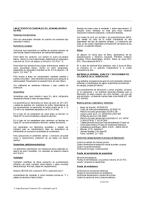 Especificaciones T&eacute;cnicas de Unidades de Tratamiento de Aire