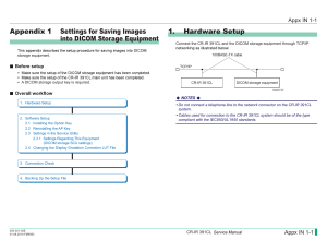 CR-IR 391CL DICOM Image Storage Setup Guide