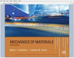 Mechanics of Materials 9th Ed. by Goodno & Gere | Engineering Textbook