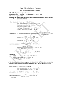 Electrical Properties of Materials: Solved Problems