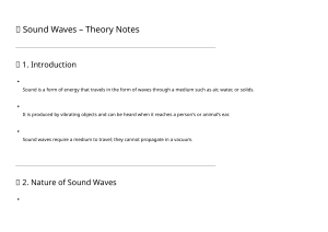 Sound Waves Theory Notes: Introduction, Characteristics & Applications