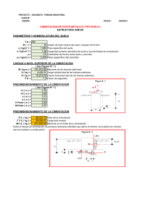 POSTE METALICO A3M-85 - TIPO SUELO I