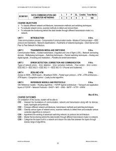 Data Communication & Computer Networks Course Syllabus