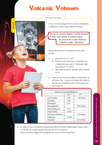 Volcanic Volumes Worksheet: Unit Conversion & Comparison