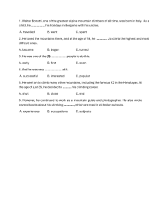 Walter Bonatti: Vocabulary & Reading Comprehension Exercise
