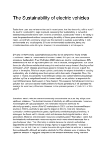 The Sustainability of Electric Vehicles: Environmental & Social Impact