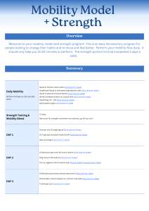 Mobility Model + Strength Program: Daily Flow & 3-Day Strength Guide