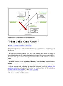 Kano Model: Understanding Customer Satisfaction