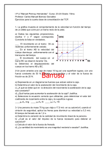 Ejercicios de F&iacute;sica para 10mo: Gr&aacute;ficas de Velocidad, Fuerzas y Momentum