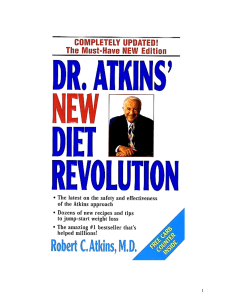 Atkins Diet: New Diet Revolution for Weight Loss & Health