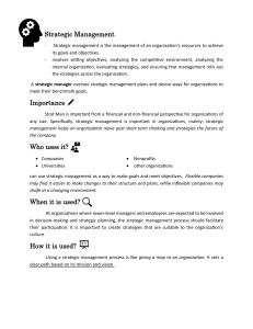 Strategic Management: Process, Importance, and Key Concepts