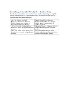 Shishu Bondhu Child Care: Service Design Methods