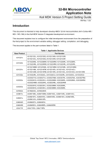 Keil MDK Project Setup for ABOV Microcontrollers