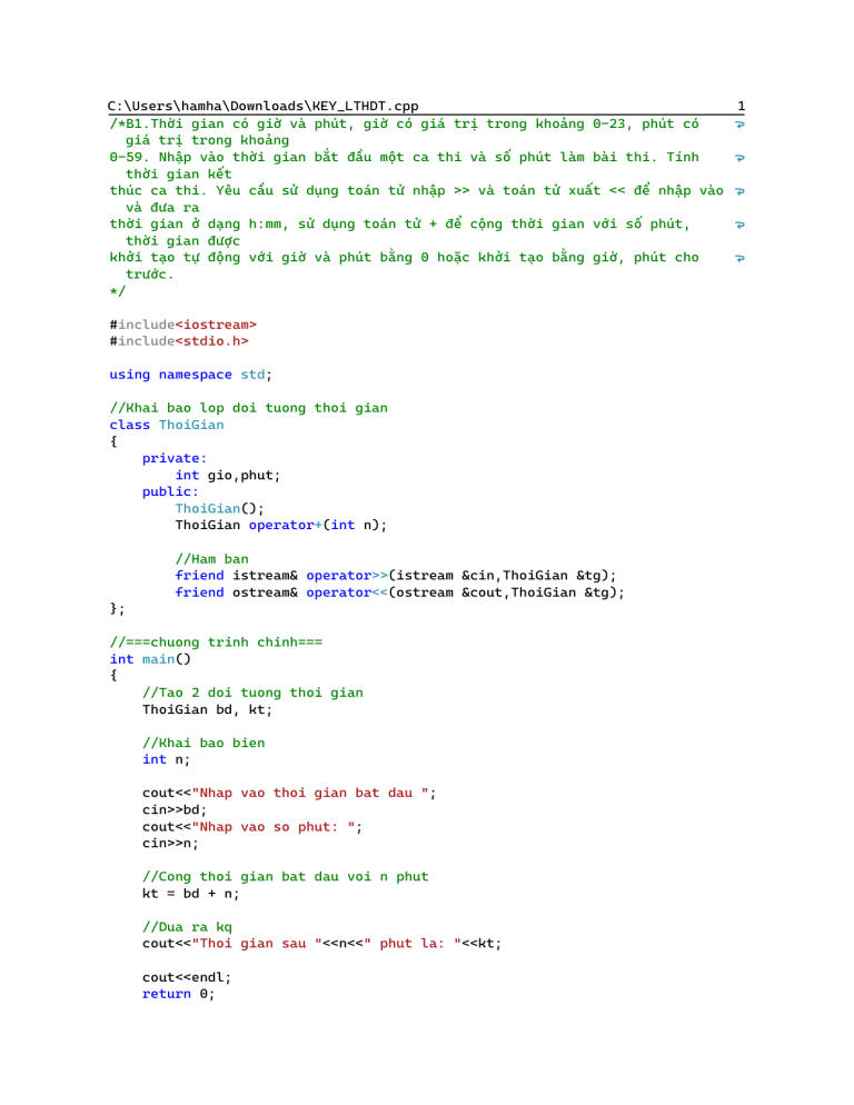 C++ OOP Examples: Time, Complex Numbers, Matrices
