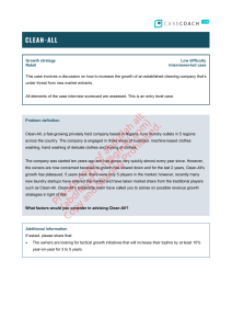 Clean-All Growth Strategy: A Retail Case Study