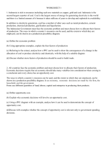 Economics Worksheet: Economic Problem, Factors of Production, PPC