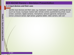 ICT IGCSE Input Devices: Theory & Uses