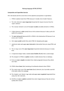 HTML/HTML5 Comparative & Superlative Exercise