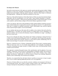 Iran's Regional Strategy: Challenges and Opportunities