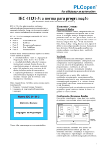 Norma IEC 61131-3 para Programa&ccedil;&atilde;o de Automa&ccedil;&atilde;o Industrial